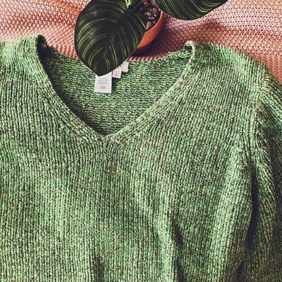 oversized green sweater